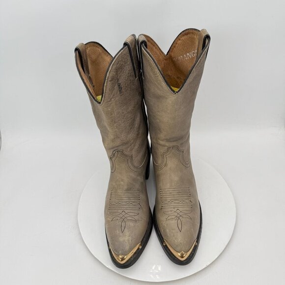 Durango Men Size 9D 21775 Light Grey Leather Pointed Toe Pull On Western Boot - Picture 3 of 14